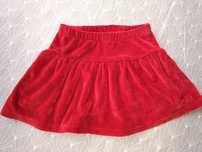 Welurowa czerwona  spódniczka h&m 98/104