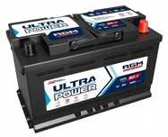 Akumulator 12V 80Ah 800A P+ AGM Start-stop Ultra Power