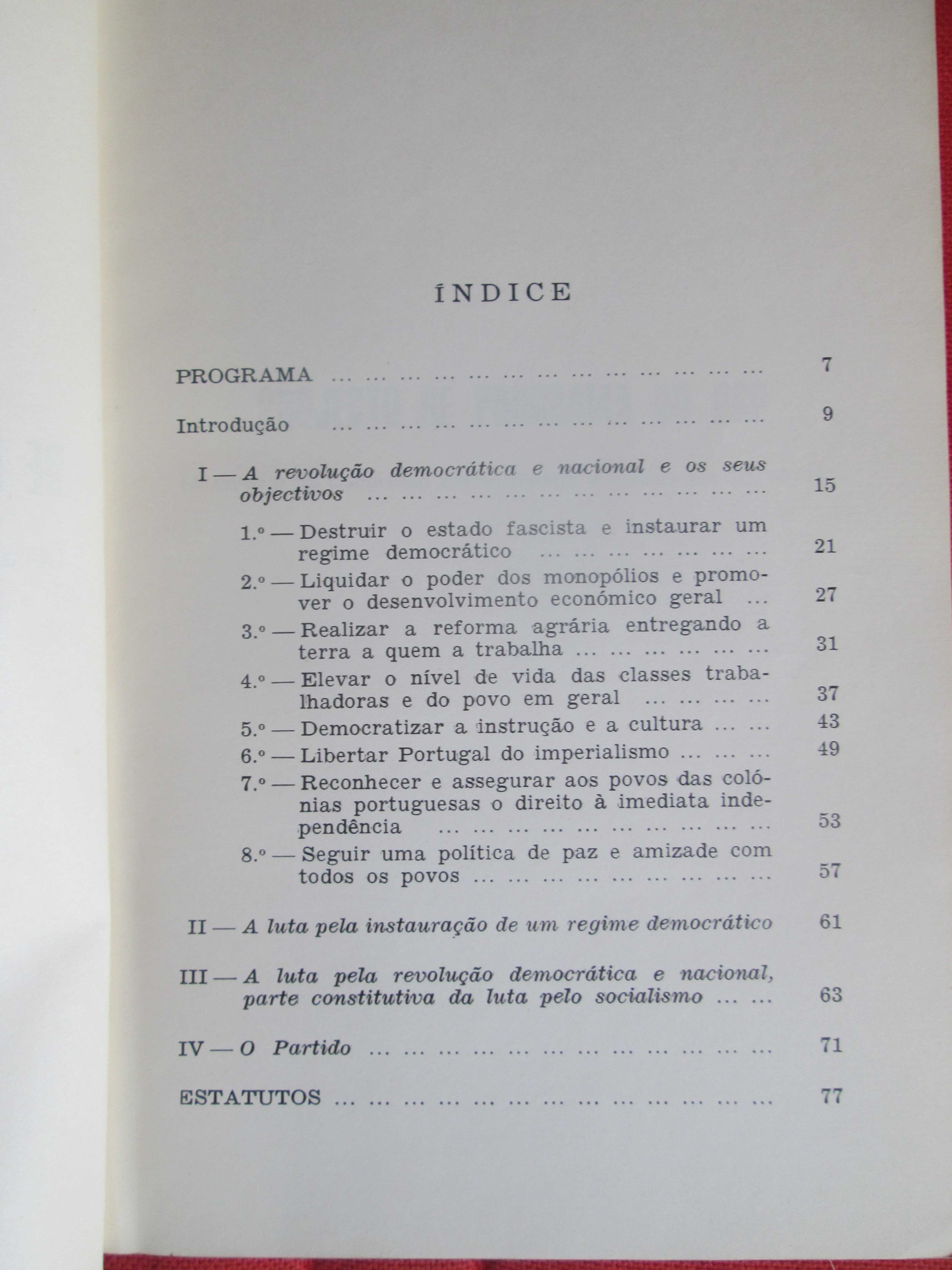 Projeto de Programa e de Estatutos dos PCP