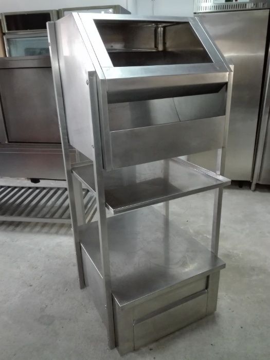 Módulo inox self-service p/ pão,tabuleiros e talheres 700x800x1700 mm