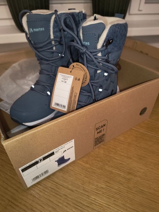 Buty dziecięce kozaki/śniegowce, nowe firmy Martes, rozm. 32