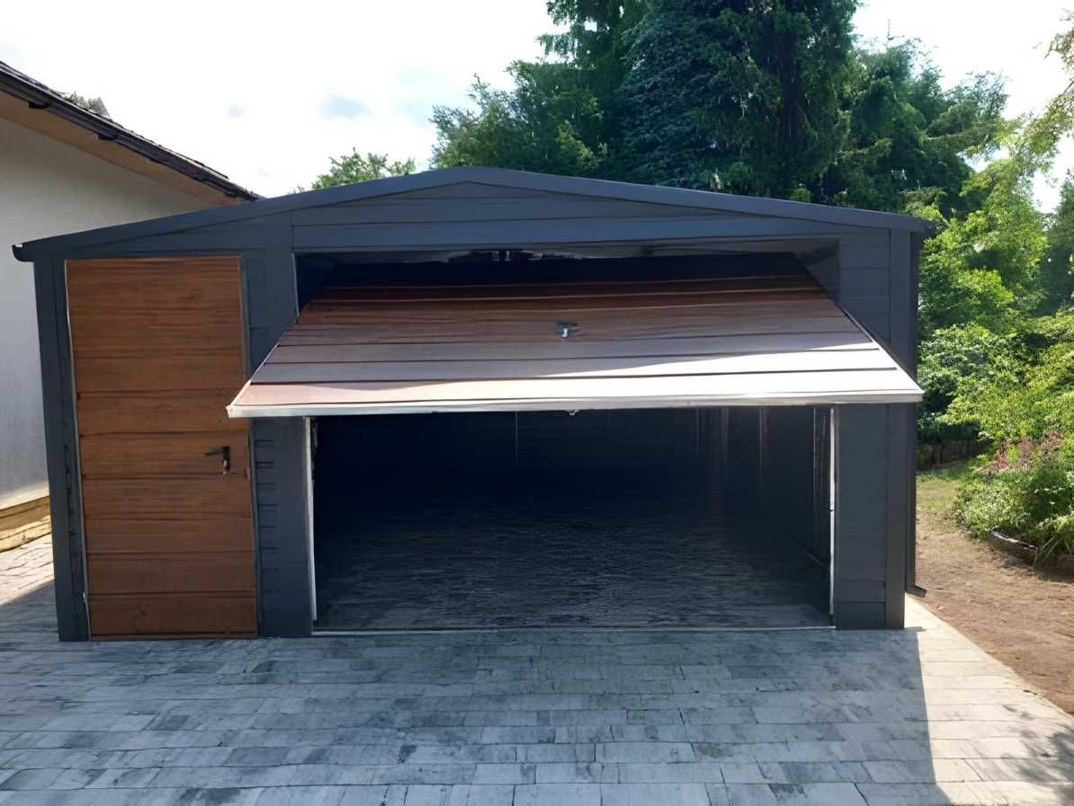 Garaż Blaszany dwuspadowy  4x5m z Transportem i Montażem GRATIS