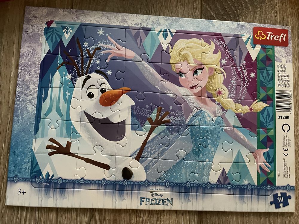 Puzzle 3+ księżniczki disney zestaw jak nowy