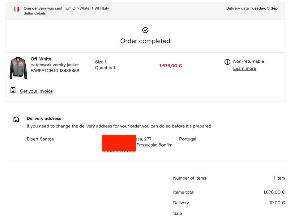 Casaco Off-White Varsity Jacket