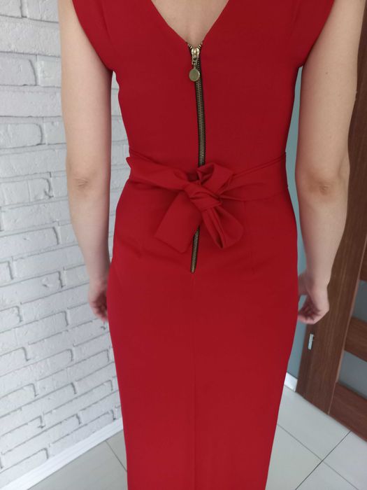Czerwona sukienka maxi rozm. 36