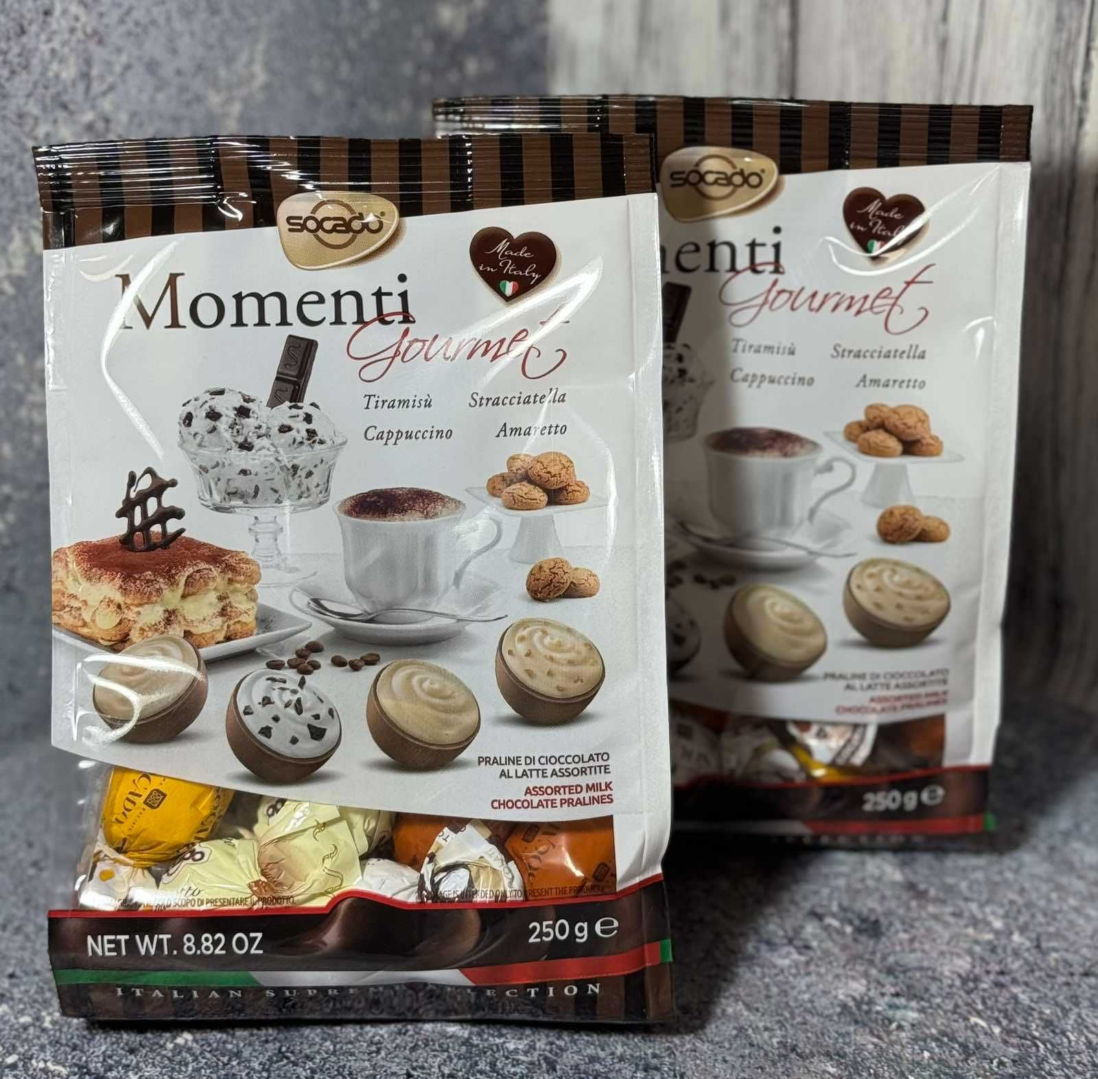 Шоколадні цукерки Socado Pralines momenti Gourmet 4в1 250 г