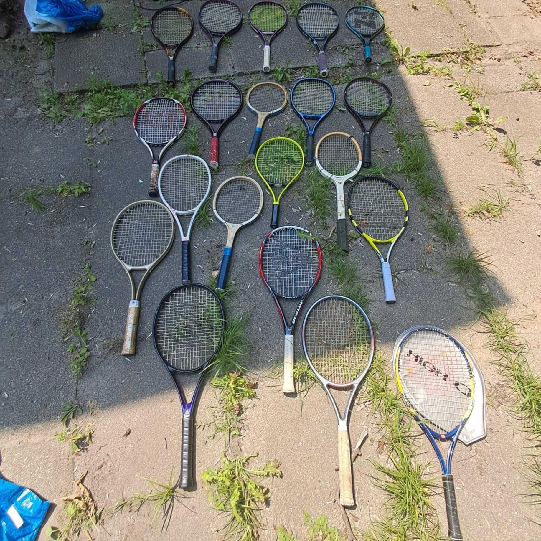 20 szt. rakiety do tenisa rakieta dunlop, fisher, wilson i inne