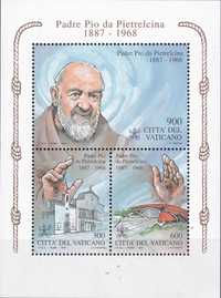 Watykan 1999 cena 2,80 zł kat.1,50€ - Padre Pio, blok