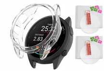 Zestaw 2 X Szkło Hartowane 9H+Etui do Garmin Forerunner 165 /Music
