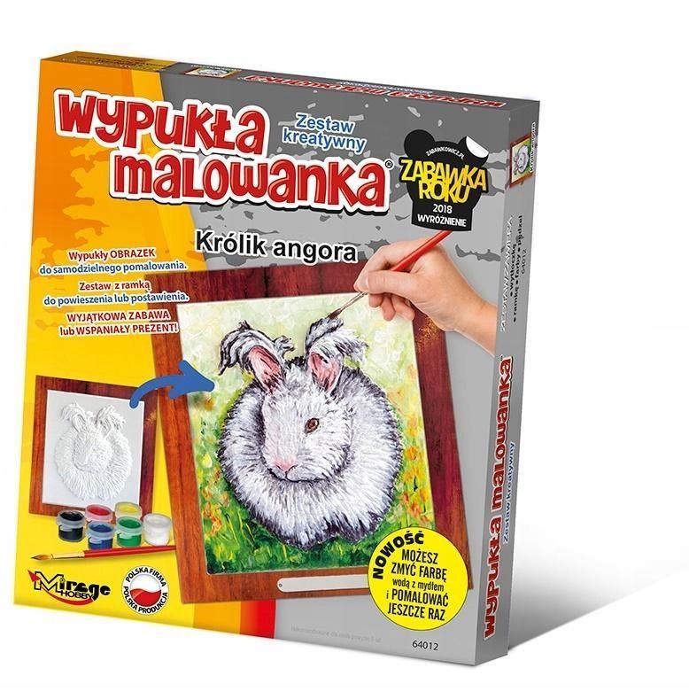 Wypukła Malowanka Futrzak - Królik Angora