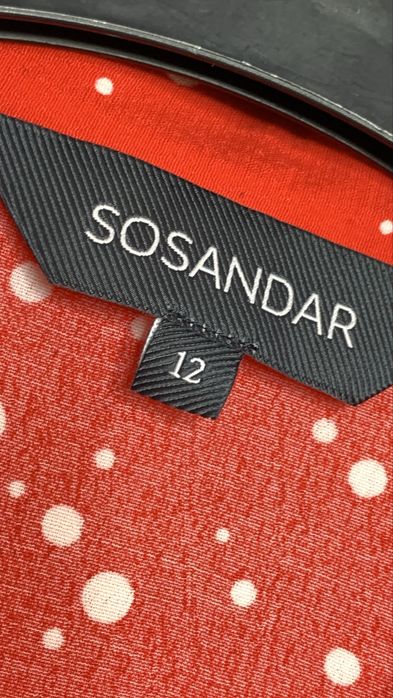 Przepiękna sukienka z wiskozy boska red M Sosandar midi