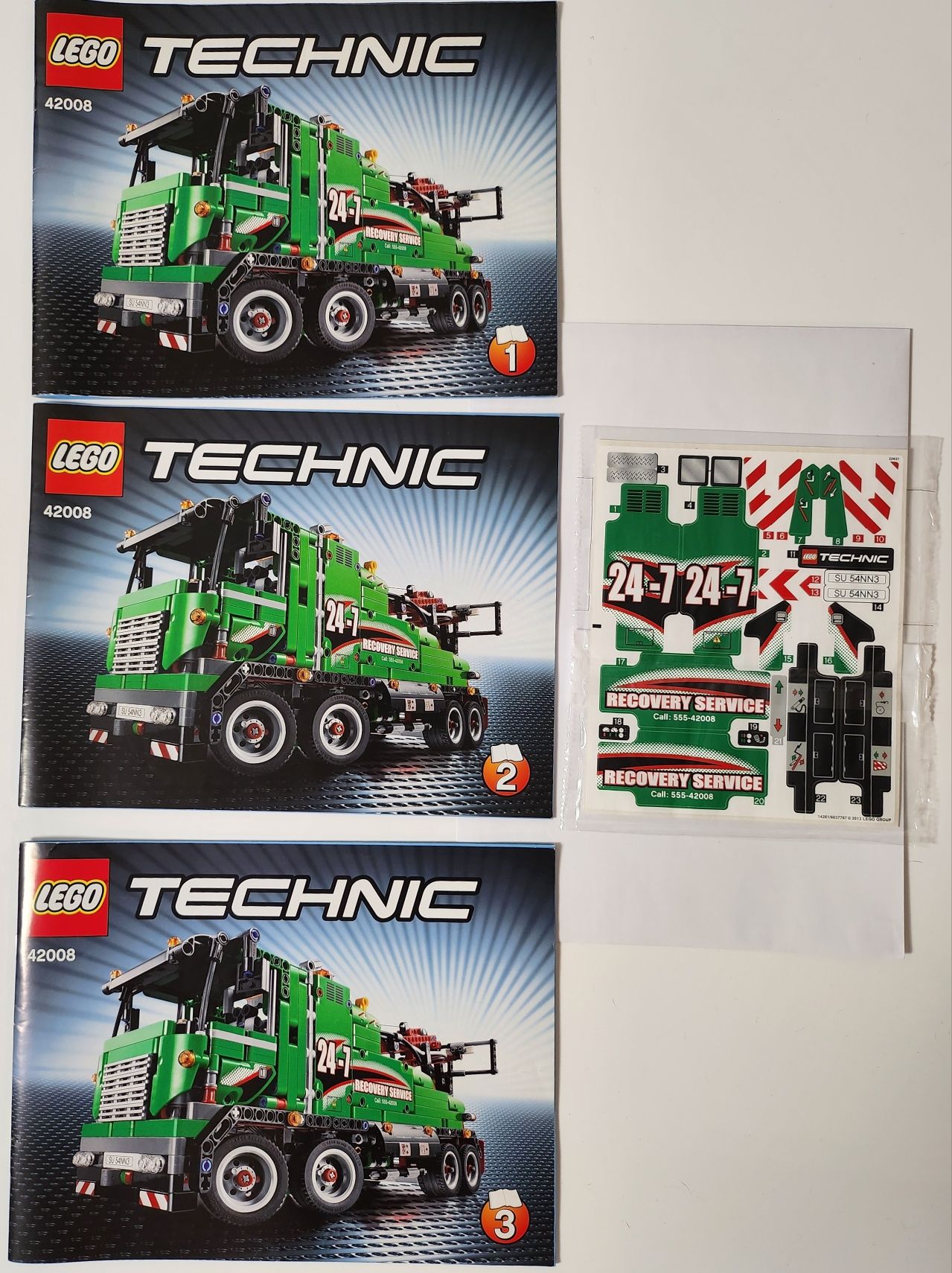 Lego Technic 42008 z nieużytymi naklejkami