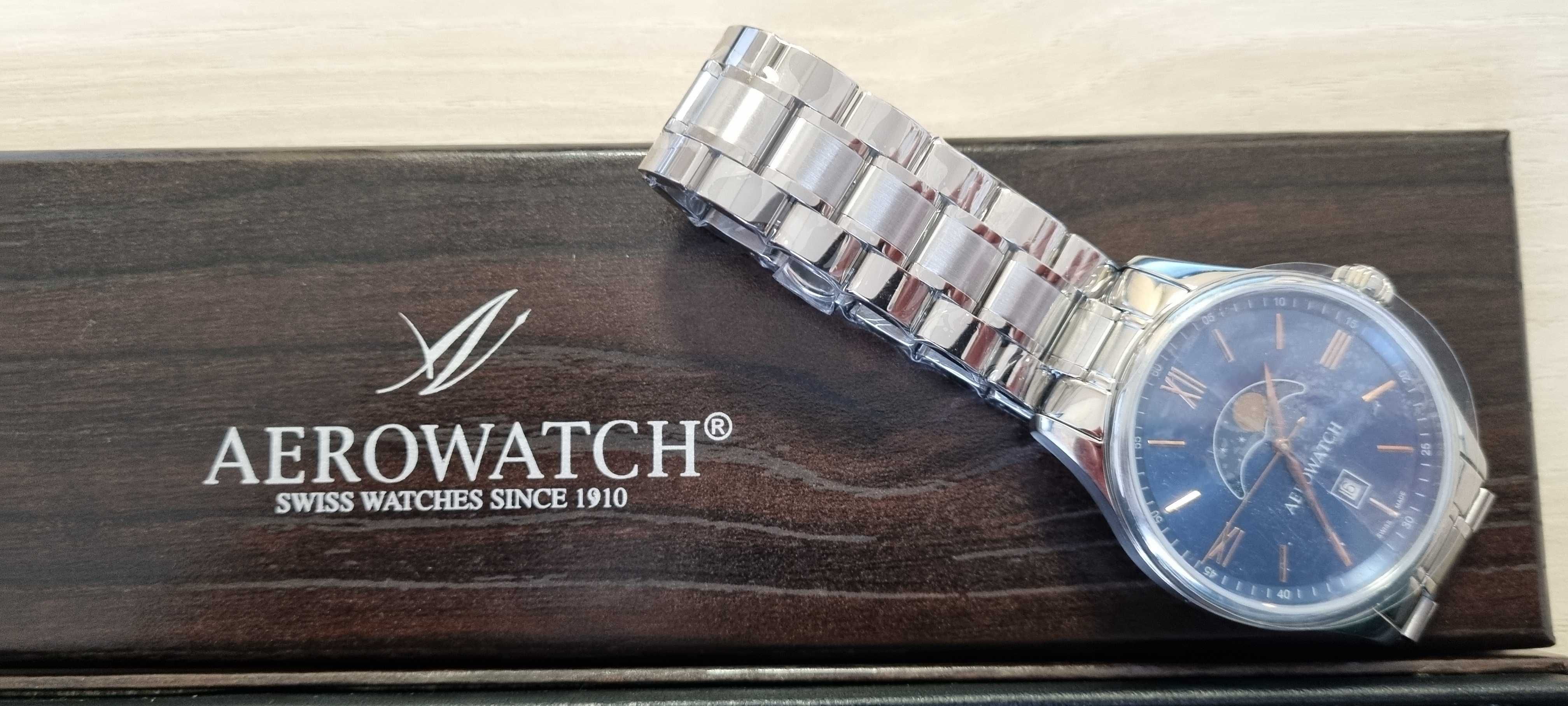 Nowy elegancki klasyczny zegarek męski Aerowatch 08985-AA01-M