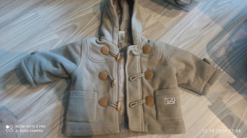 polarkowa misiowa kurteczka płaszczyk dla malucha r.62