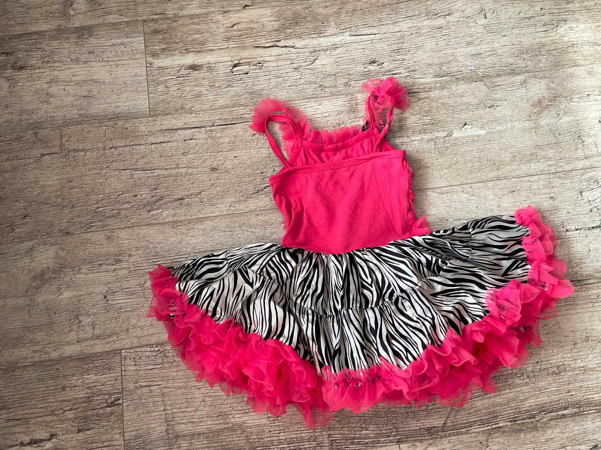 Strój karnawałowy Popatu , zebra -baletnica roz. 110-116 cm