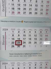Kalendarz 2024 scienny na rok