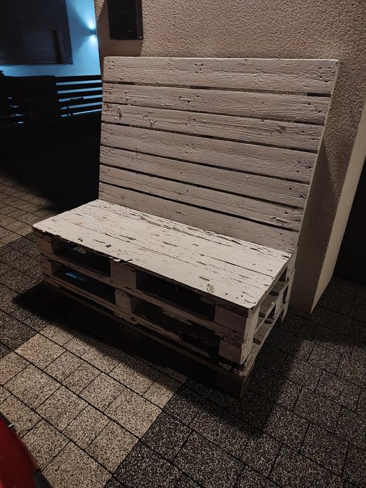 Paleciak za darmo, ławka z palet.