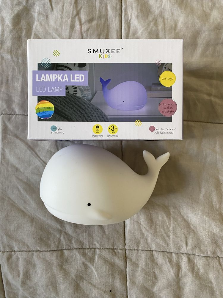 Smukee lampka led wieloryb nocna dla dziecka