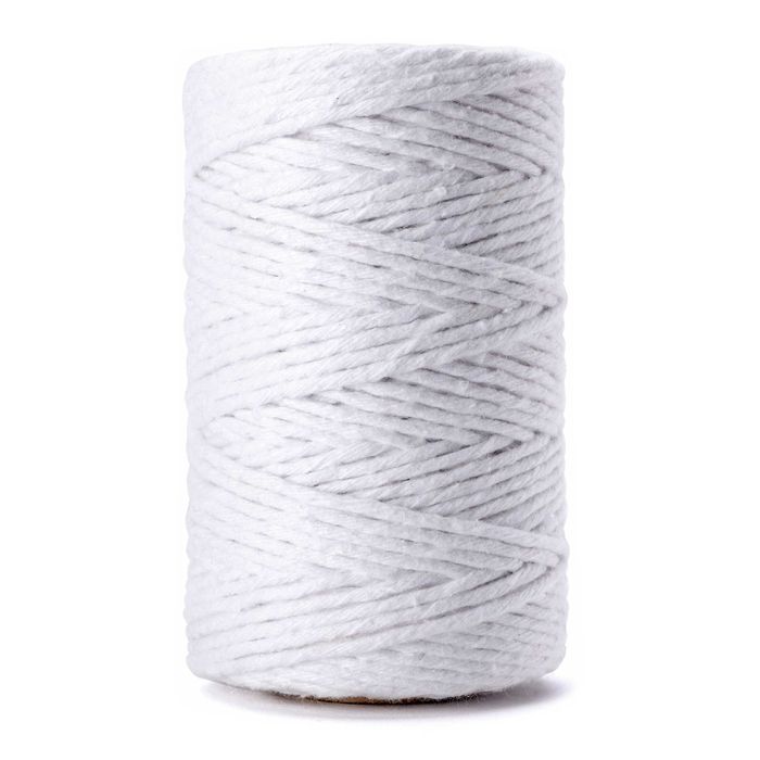 Sznurek bawełniany skręcany 2mm/50m/100g BIAŁY