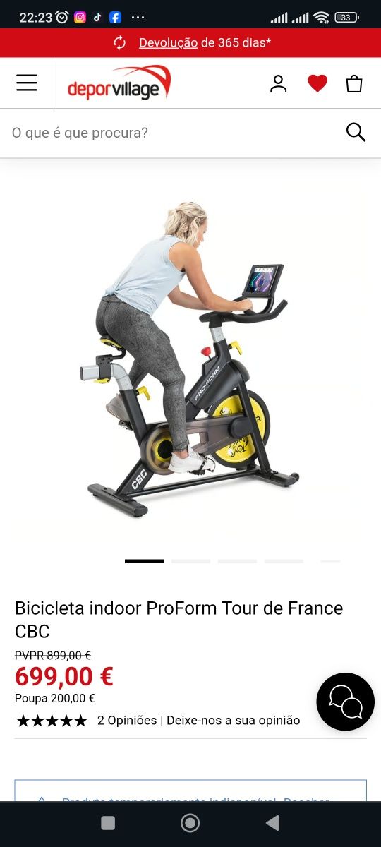 Bicicleta proform tour de france