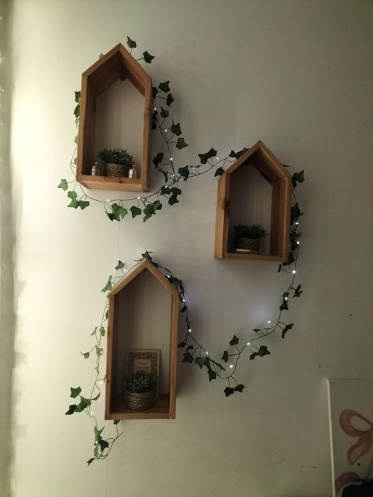 Półki domki drewniane diy 3szt