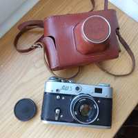 analogowy aparat fotograficzny Fed 3 zestawie z obiektywem industar 61