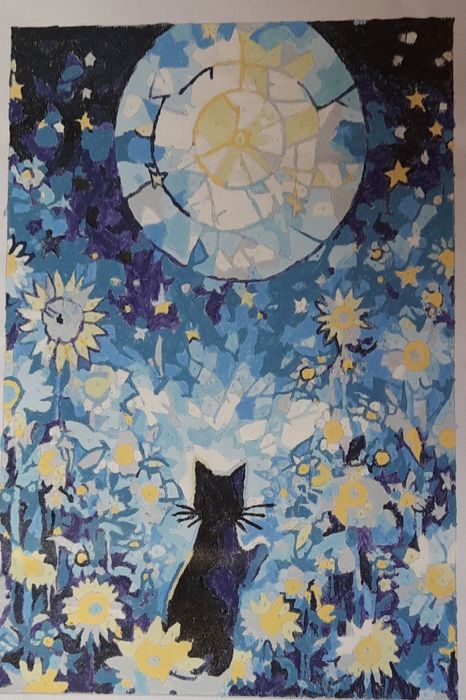 Obraz malowany akrylami na płótnie