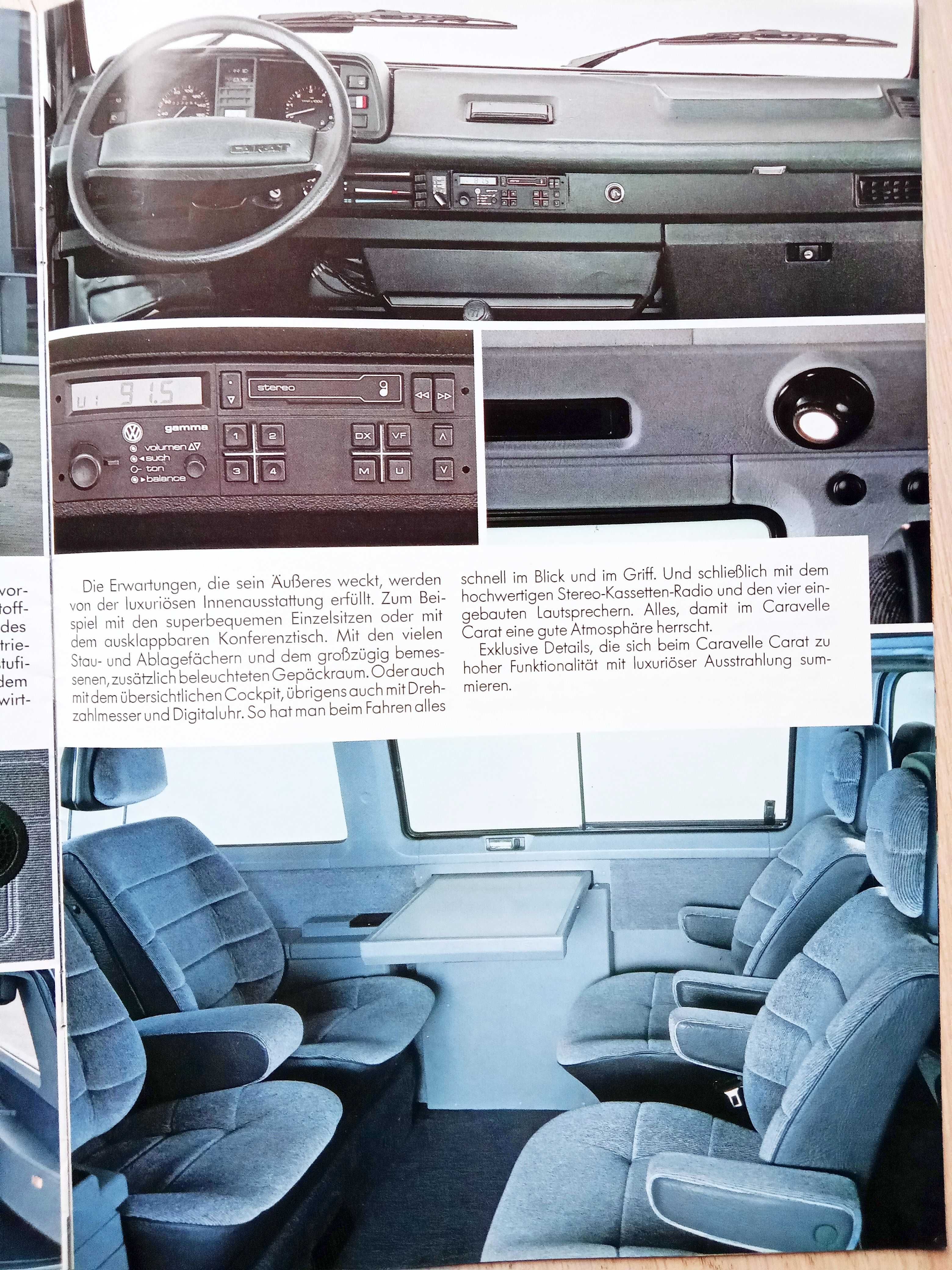Volkswagen T3 Caravelle Carat - prospekt 1985 stan BDB- *RABATY 10%