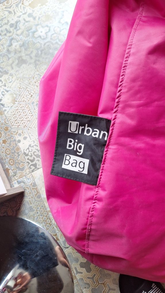 Pufa różowa urban big bag