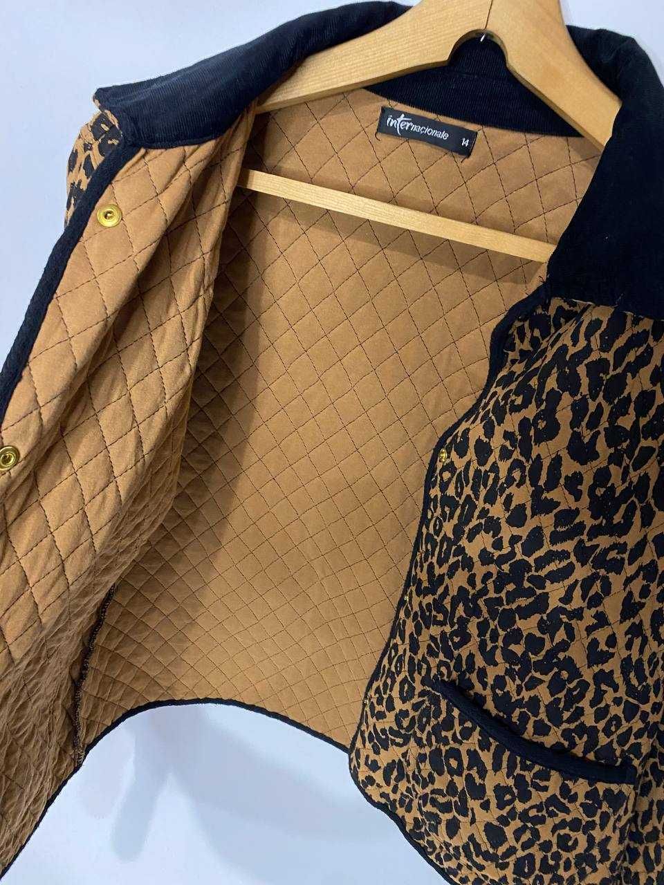 Жакет куртка з леопардовим принтом стьобана