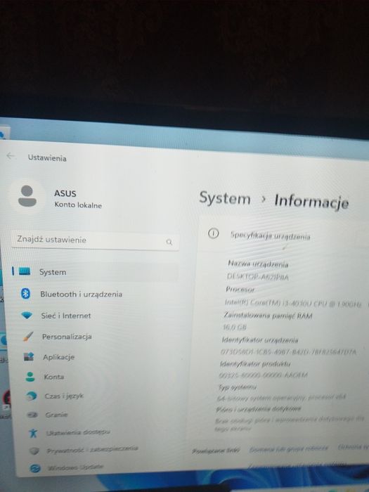 Mini komputer PC Asus, RAM 16 Gb,, SSD 240 Gb.