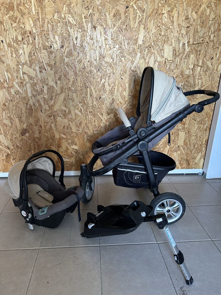 Carrinho babycoque e isofix zippy