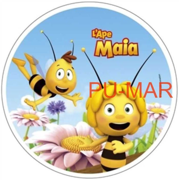 Opłatek na tort Urodziny Pszczółka Maja Gucio