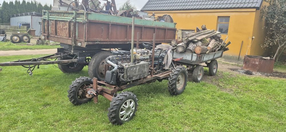 Traktor Samoróbka ISUZU z przyczepą