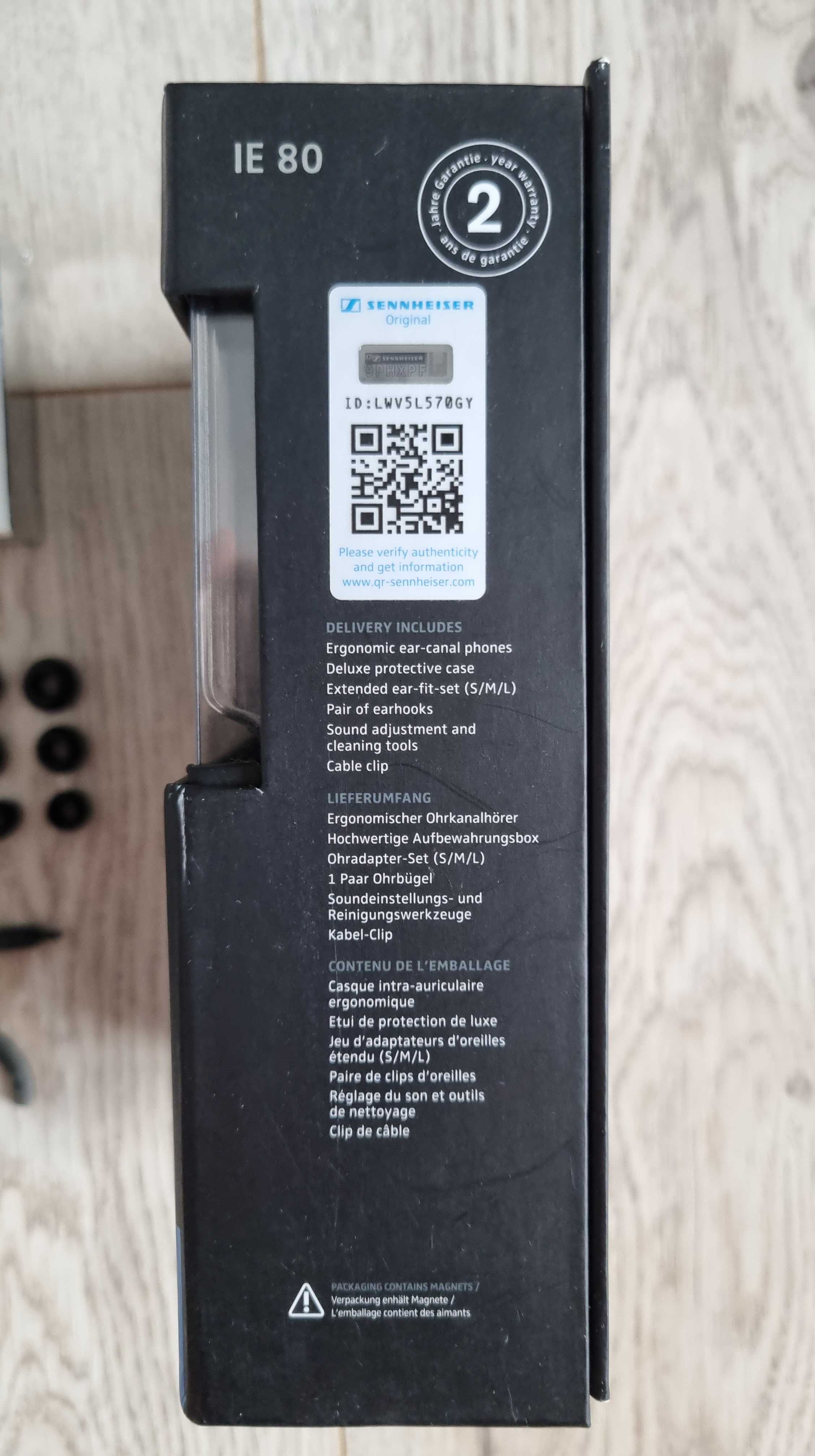 Hi-Fi навушники Sennheiser IE 80 (оригінал, повний комплект + коробка)