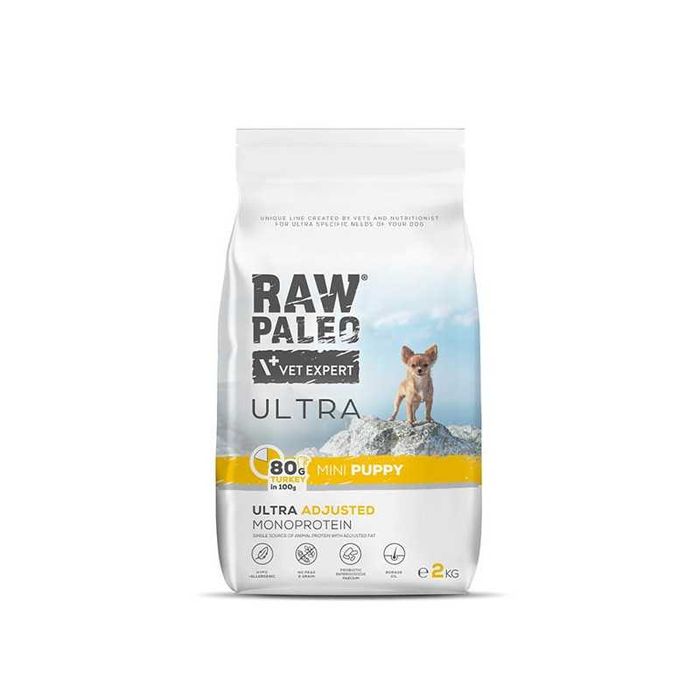 RAW PALEO ULTRA TURKEY PUPPY MINI z indykiem dla szczeniąt 10 x 750 g