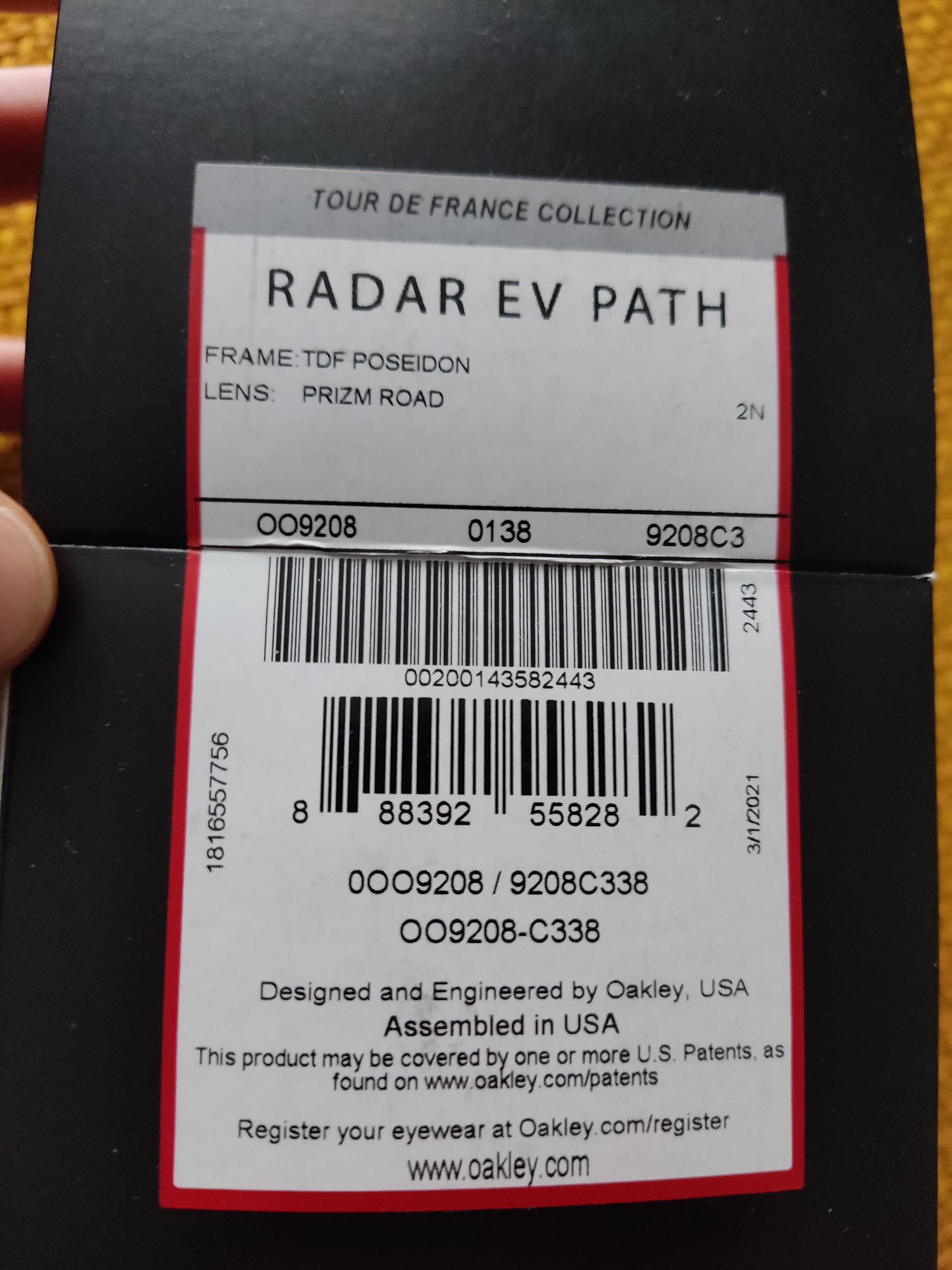 Nowe okulary przeciwsłoneczne Oakley Radar ev Path Tour de France