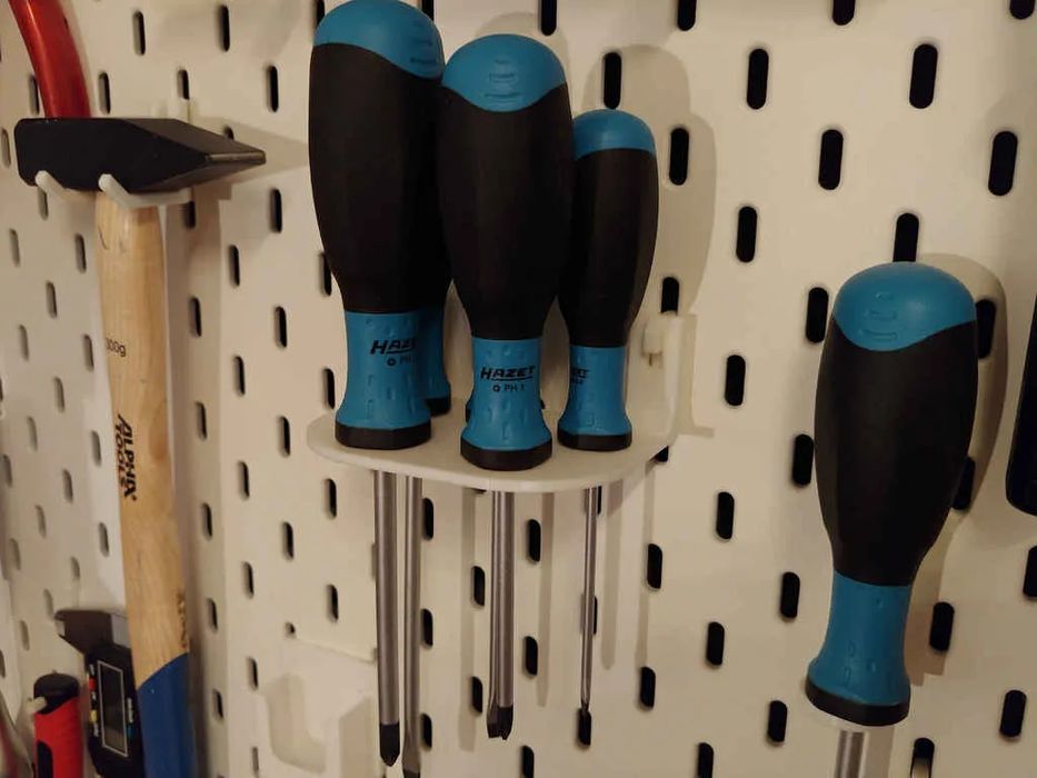 Suporte IKEA SKADIS para 5 Chaves de Fenda Grandes