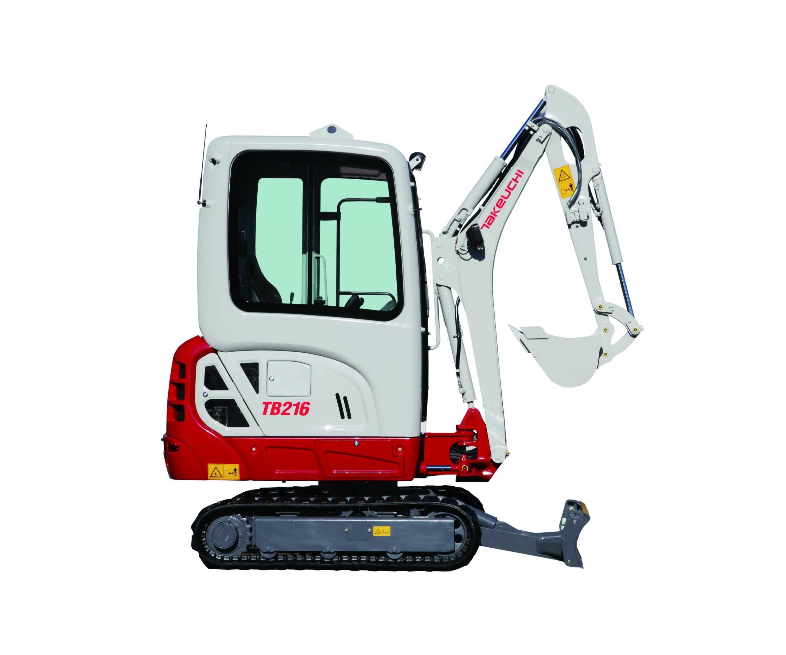 Minikoparka Takeuchi TB216 z Powertilt + osprzęt do wynajęcia