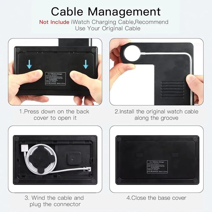 Stacja do ładowania 3w 1  18W ładowarka indukcyjna