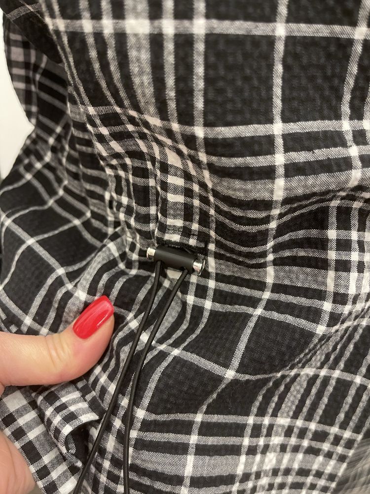 MAX MARA piękna marynarka w kratkę, z ściąganiem w talii