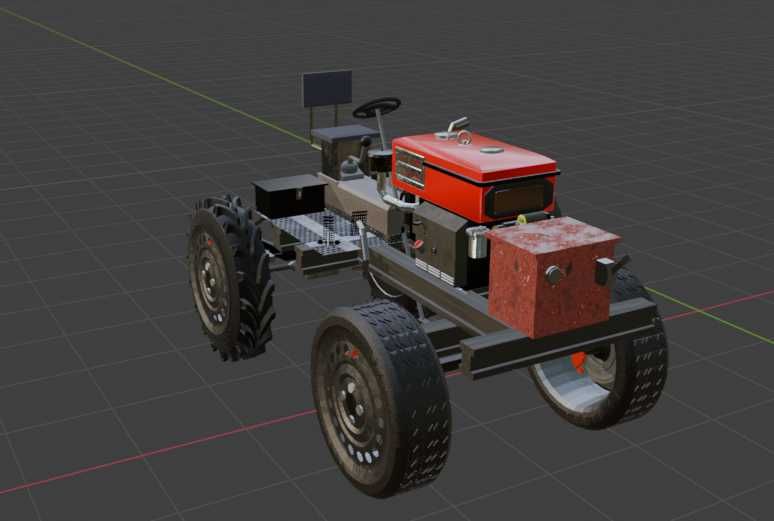 3D Модель трактора переробки