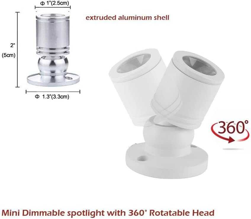 Mini reflektory 8x1W LED jubilerskie, punktowe 8 szt. B. zimna 6000k