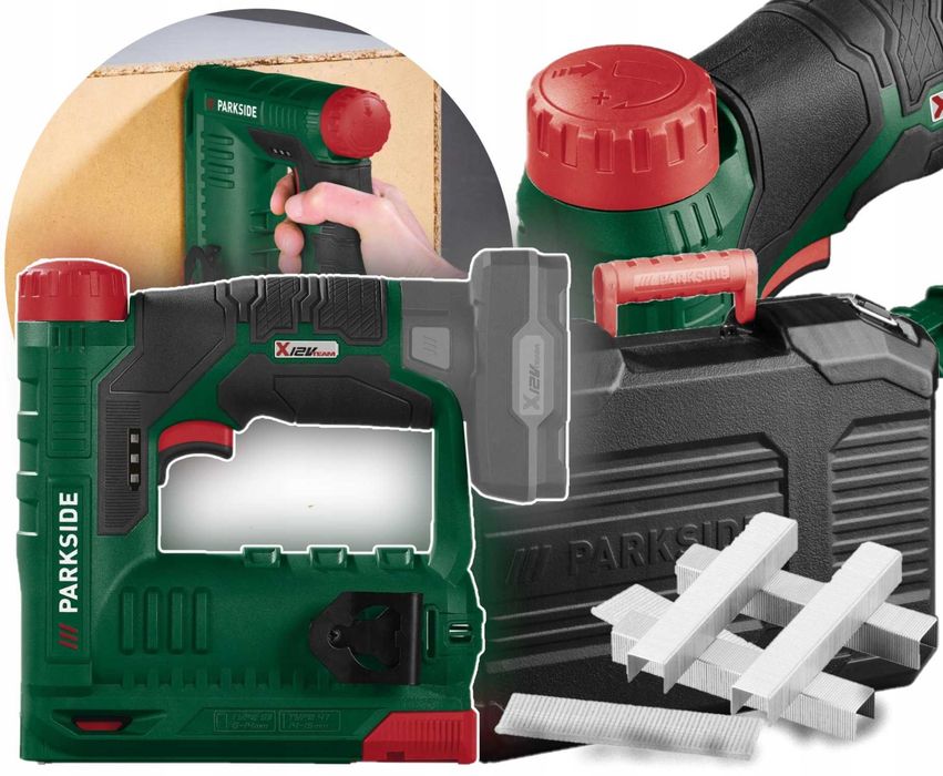 PARKSIDE Zszywacz Akumulatorowy PAT 12 B2 + 400 SPINACZY i 100 GWOŹDZI