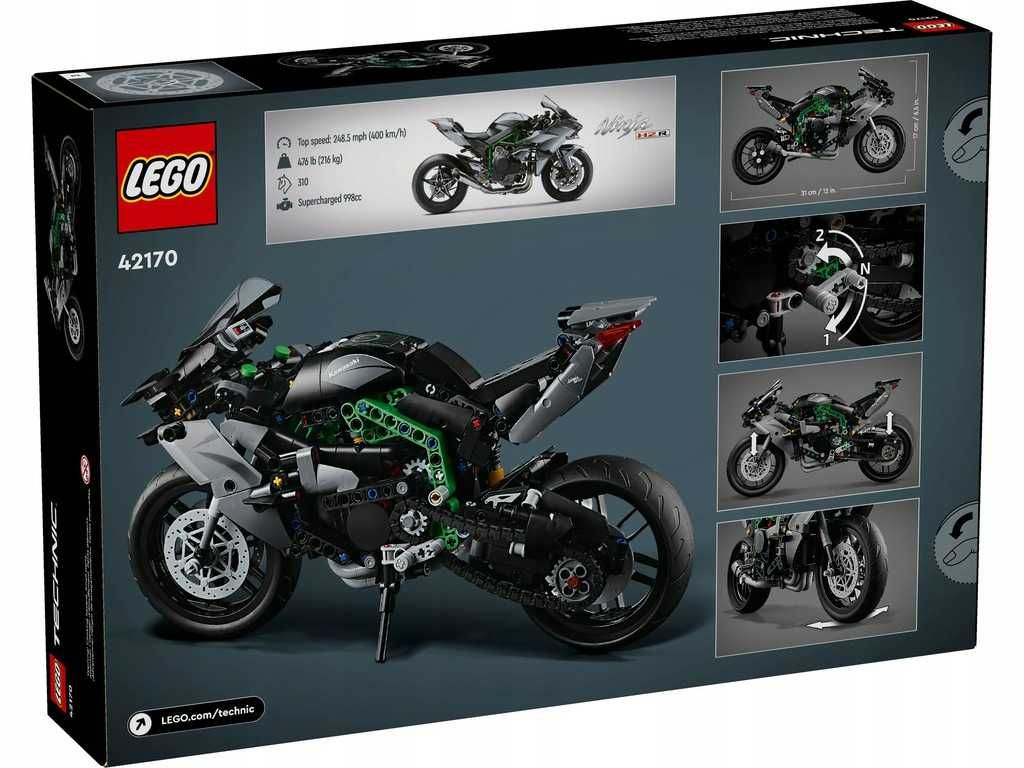 Super zestaw klocków LEGO Technic 42170 motocykl Kawasaki Ninja H2R
