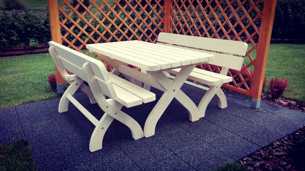 Meble ogrodowe drewniane - komplet , ławy, stoły GRATIS TRANSPORT !