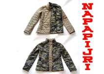 Kurtka Napapijri L damska 2 w 1 dwustronna na teraz brąz/camo SUPER