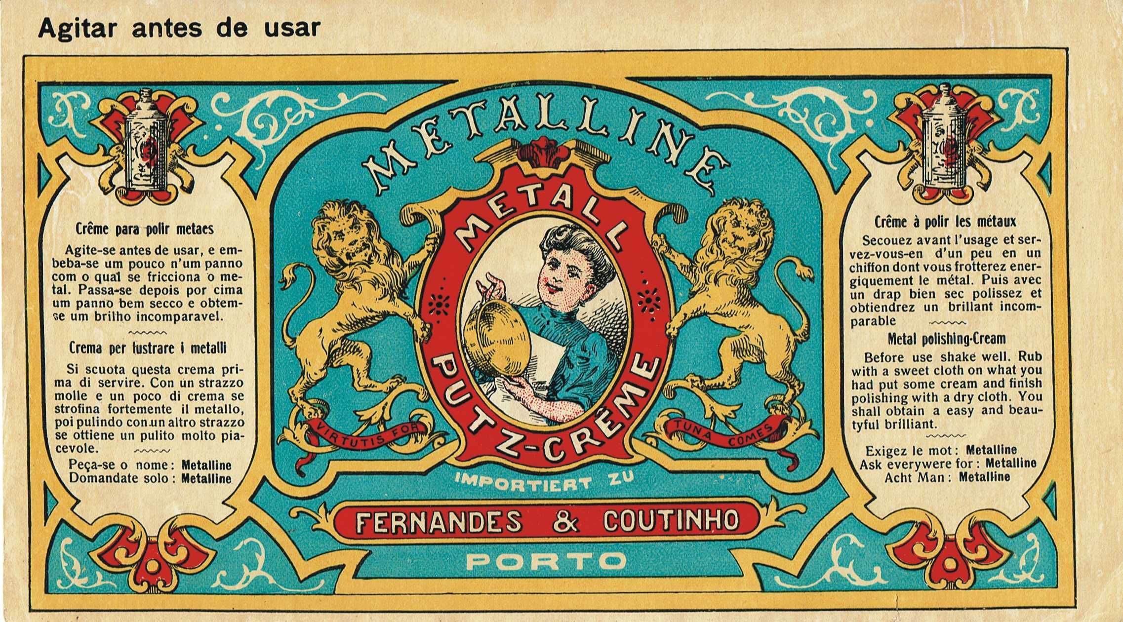 3 Rótulos antigos de Metalline - Porto - anos 20/30