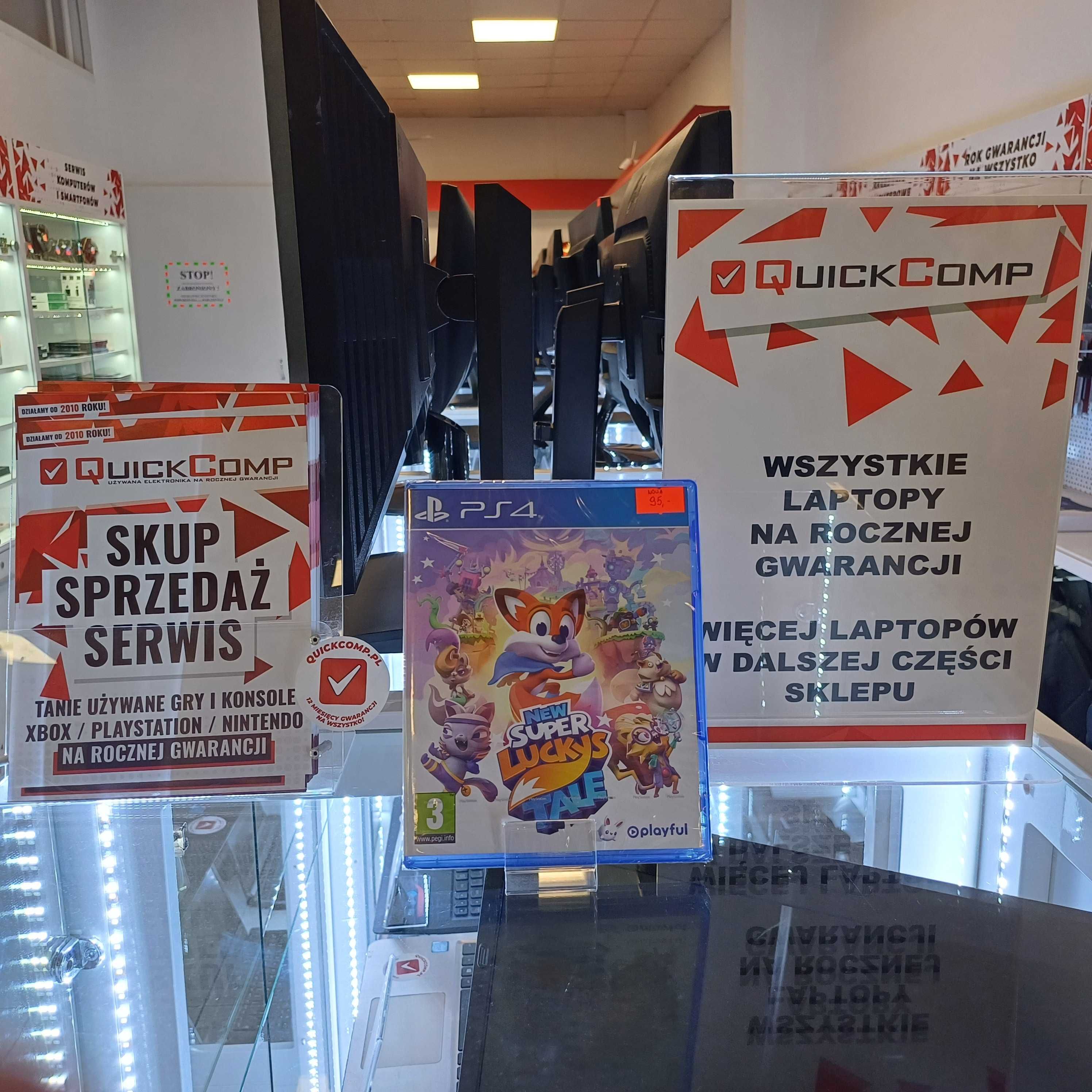 Gra PlayStation 4 PS4 / PS5 NOWA New Super Luckys Tale Gwarancja 1 Rok