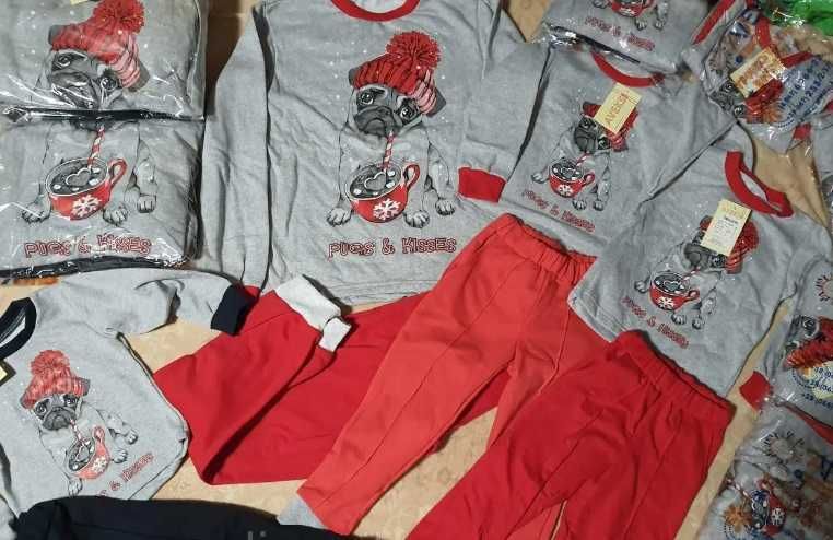 Новорічні дитячі піжами фемілі лук нові